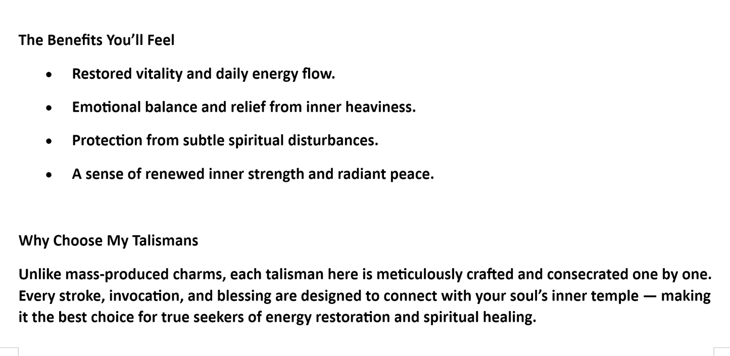 Divine Radiance Soul-Temple Talisman