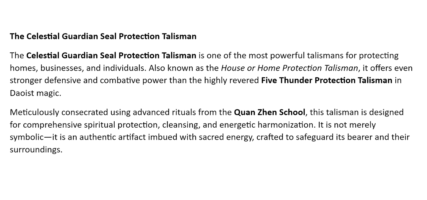 Consecrated Celestial Guardian Seal Protection Talisman for Ultimate Home Protection