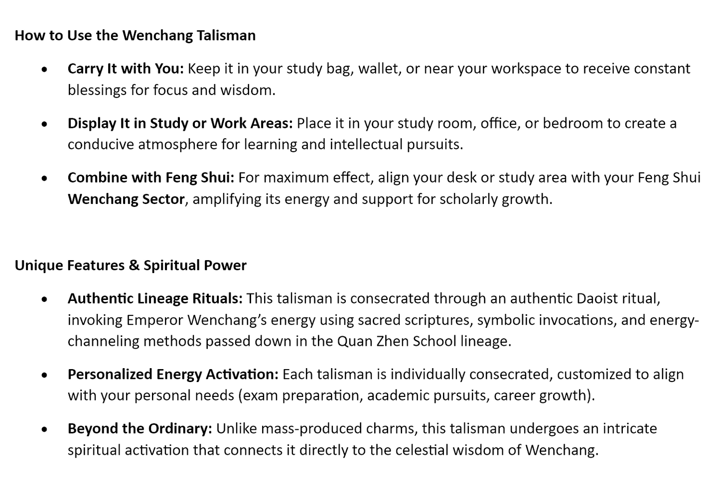 The Wenchang Talisman for Academic Excellence and Creative Brilliance