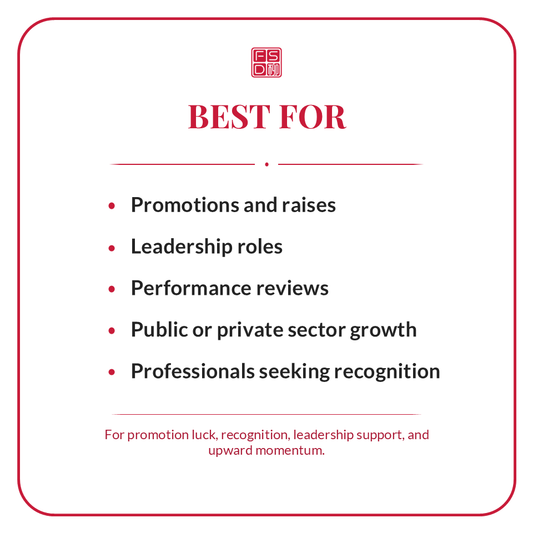 Career Advancement Amulet best for professionals seeking promotion, leadership roles, recognition, raises, and career growth