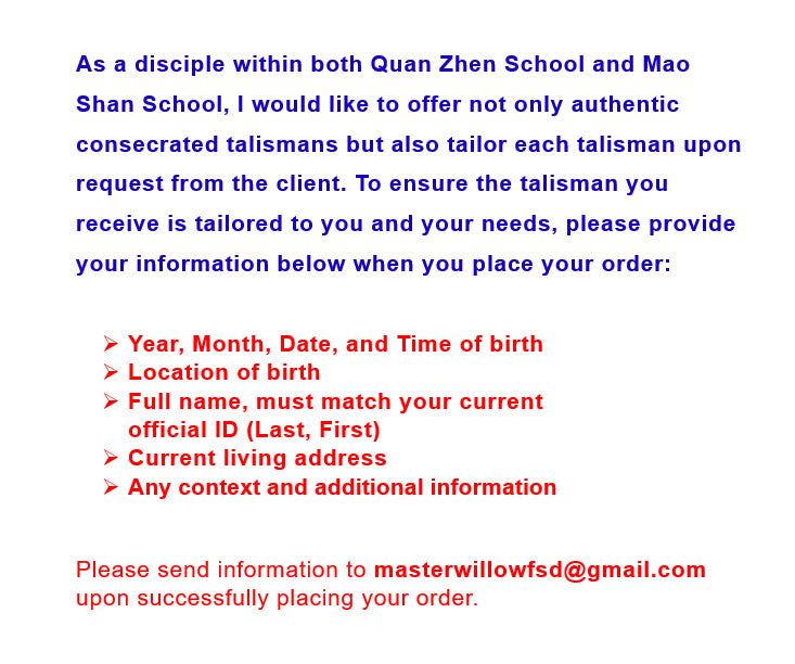 Customized Consecrated 2026 Tai Sui Talisman