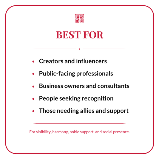 Noble Support Talisman best for creators, influencers, public-facing professionals, business owners, and people seeking recognition