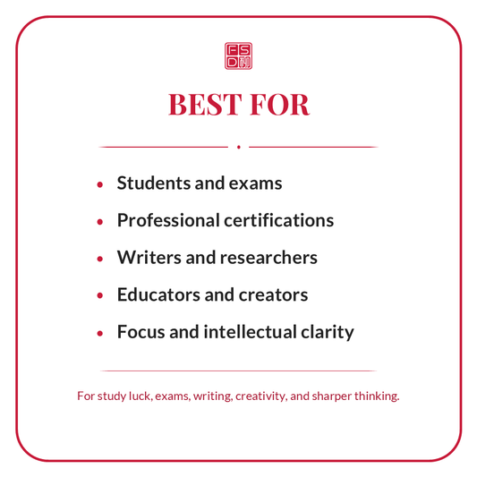 Wenchang Talisman best for students, children, writers, researchers, educators, certifications, and exam preparation
