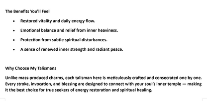 Divine Radiance Soul-Temple Talisman