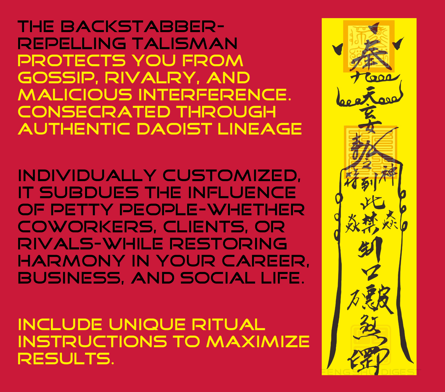 Backstabber-Repelling Talisman