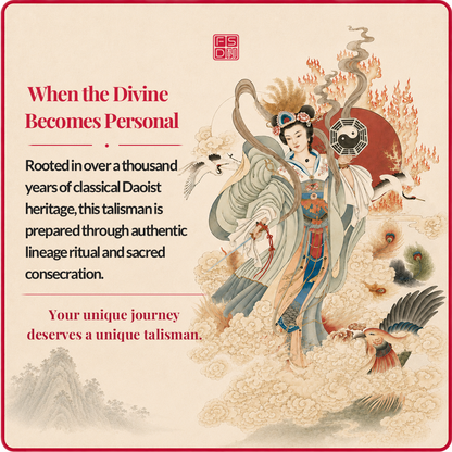 Authentic Daoist lineage consecration for Career Advancement Amulet, rooted in classical Daoist ritual and personalized preparation