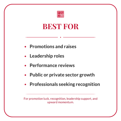 Career Advancement Amulet best for professionals seeking promotion, leadership roles, recognition, raises, and career growth