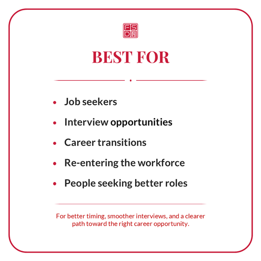 Career Opening Talisman best for job seekers, interview candidates, career changers, people re-entering the workforce, and those seeking better roles.