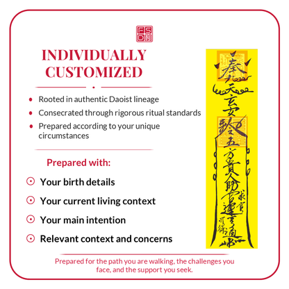 Custom consecrated Career Advancement Amulet prepared with birth details, career path, intention, and promotion goal