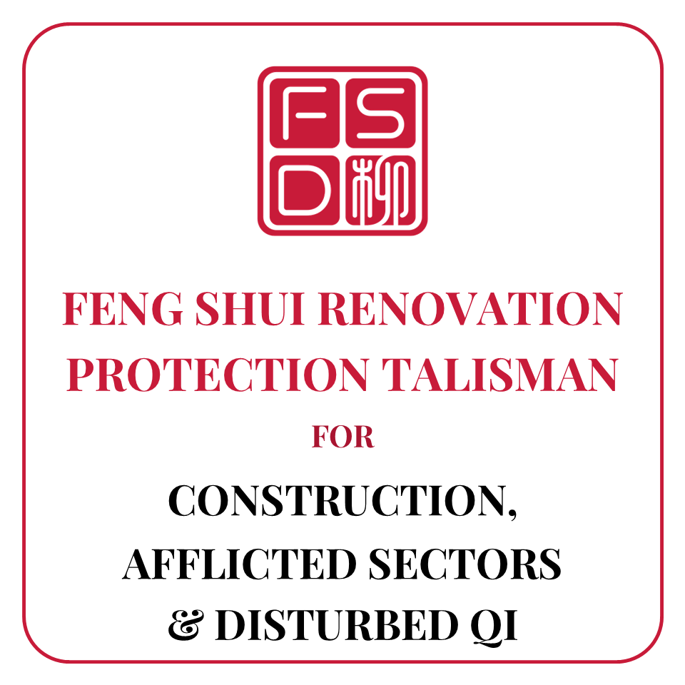 Feng Shui Renovation Protection Talisman for renovation, construction, reconstruction, disturbed Qi, annual afflictions, and home or business protection.