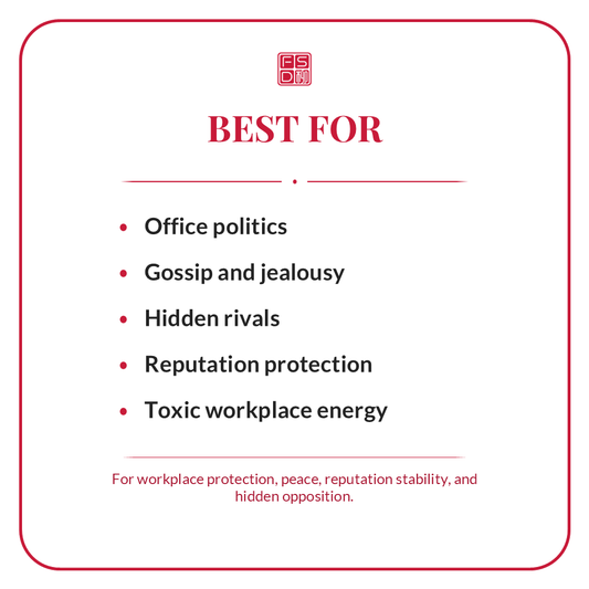 Office politics protection talisman best for professionals facing gossip, jealousy, betrayal, rivalry, and hidden obstruction