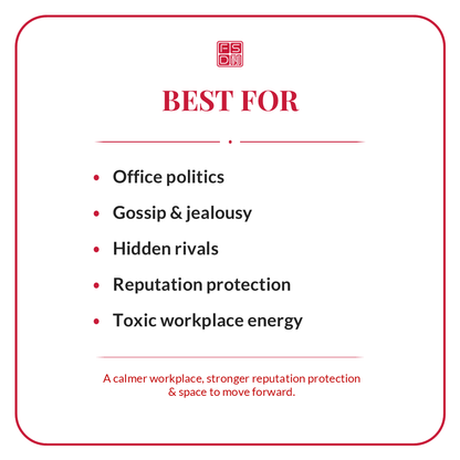 Office politics protection talisman best for gossip, jealousy, hidden rivals, reputation protection, toxic workplace pressure, and harmful workplace influence.