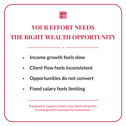 Wealth talisman for people who feel income growth is blocked, client conversion is difficult, or financial opportunities do not open smoothly